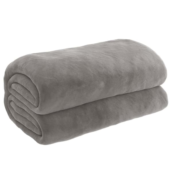 vidaXL tyngdetæppe med betræk 135x200 cm 10 kg stof grå