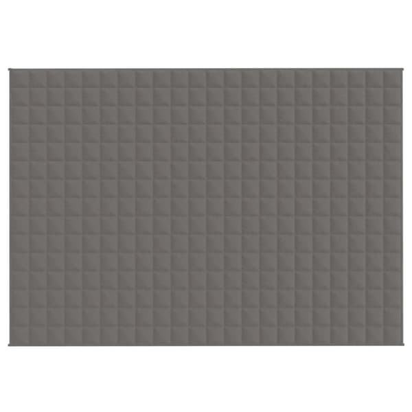 vidaXL tyngdetæppe 155x220 cm 7 kg stof grå