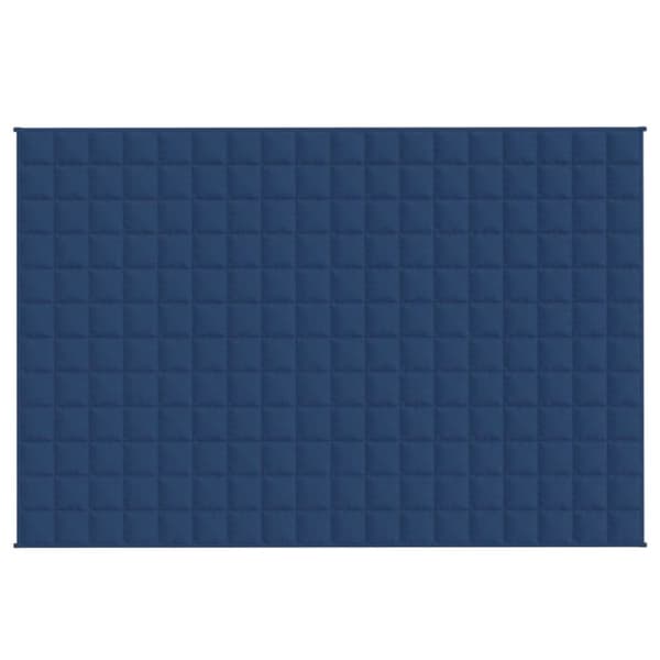 vidaXL tyngdetæppe 120x180 cm 5 kg stof blå