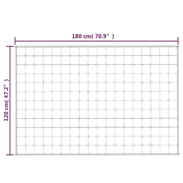 vidaXL tyngdetæppe 120x180 cm 5 kg stof blå