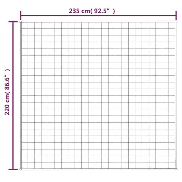 vidaXL tyngdetæppe 220x235 cm 11 kg stof lys cremefarve