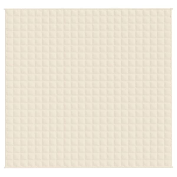 vidaXL tyngdetæppe 220x235 cm 11 kg stof lys cremefarve