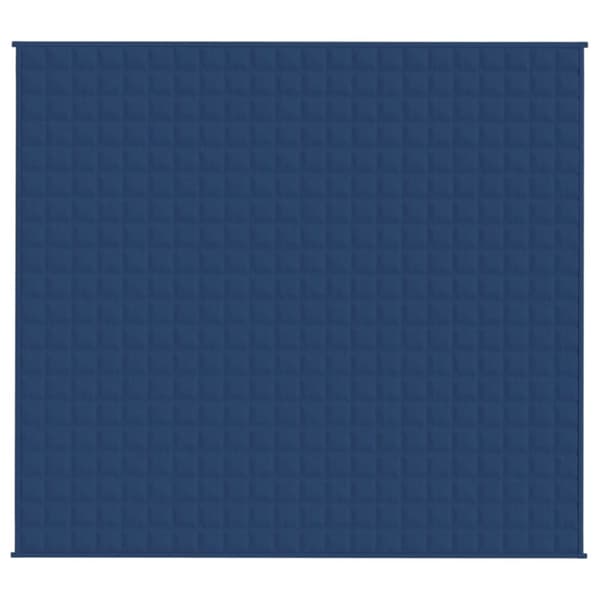 vidaXL tyngdetæppe 200x225 cm 13 kg stof blå