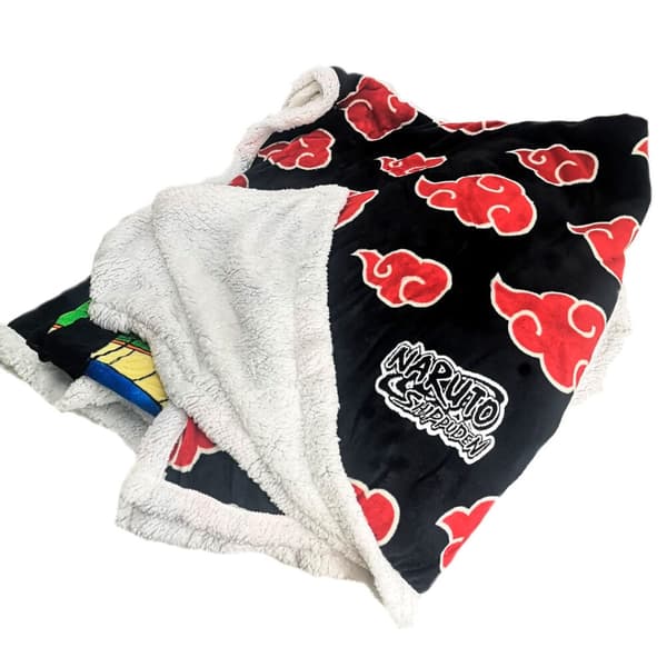 Naruto coral sherpa blanket