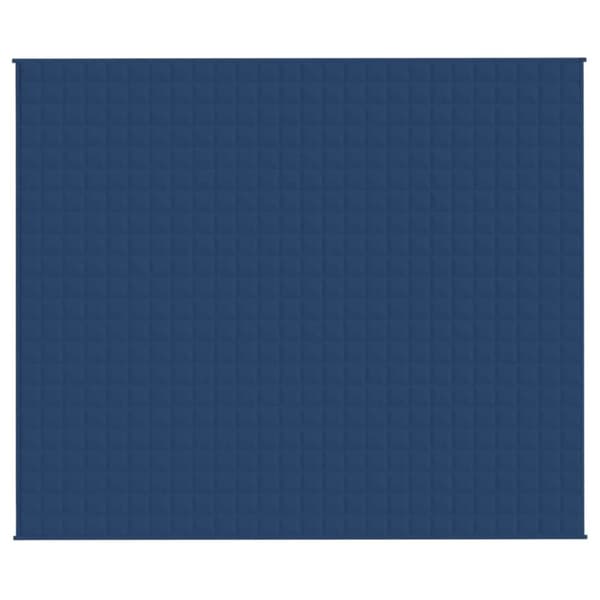 vidaXL tyngdetæppe 220x260 cm 15 kg stof blå