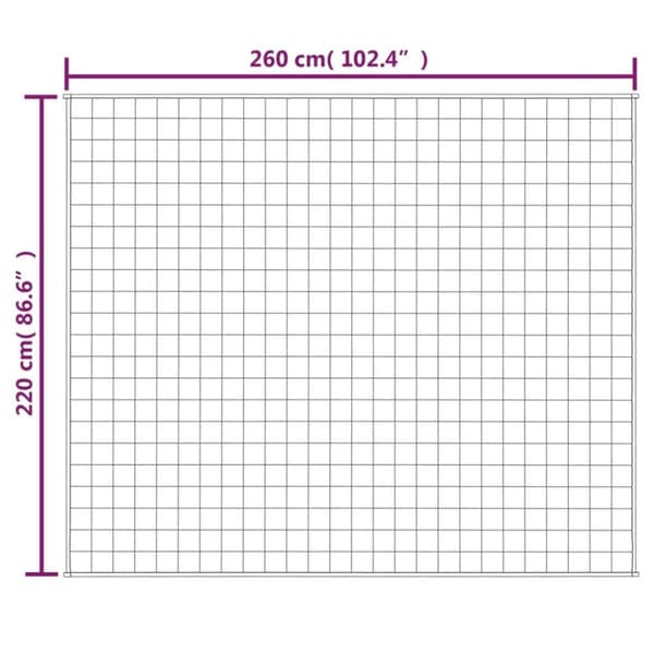 vidaXL tyngdetæppe 220x260 cm 15 kg stof blå