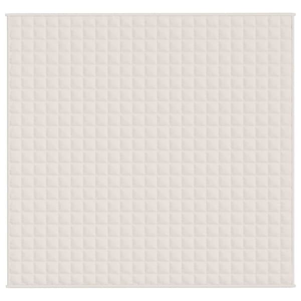vidaXL tyngdetæppe 220x240 cm 11 kg stof lys cremefarve