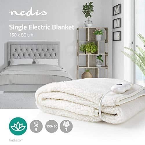 Nedis elektrisk filt - 150 x 80 cm - 3 värmenivåer - Skydd mot överhettning