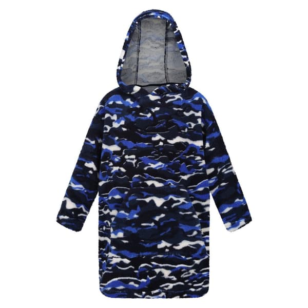 Regatta Childrens/Kids Cosy Camo Poncho Strong Blue 5-8 Years