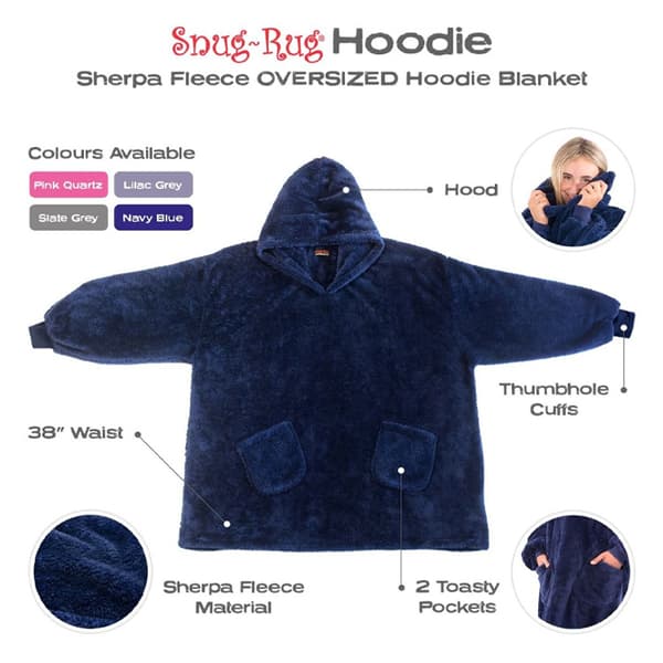 Snug Rug Sherpa Hoodie Blå