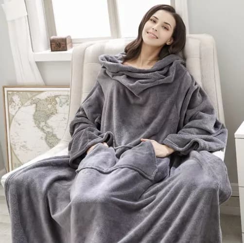 Snug Rug - Oversized Hoodie med Luva - Filt