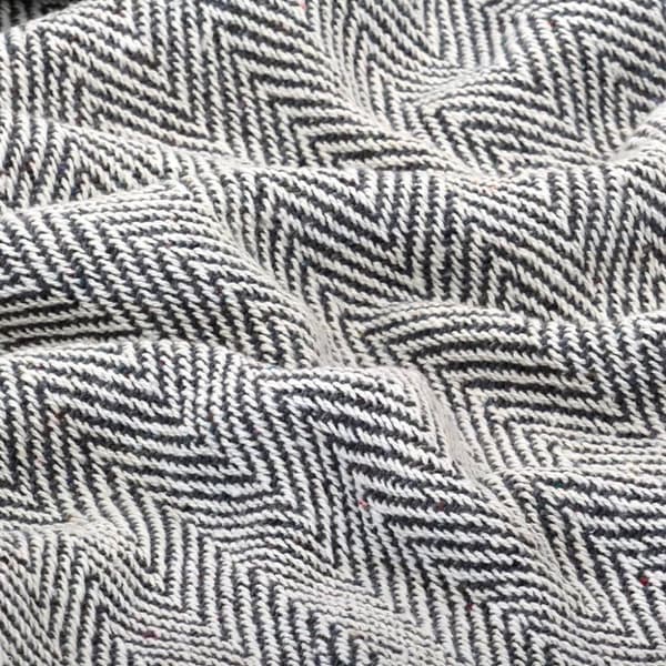 plaid 160x210 cm bomuld sildebensmønster marineblå