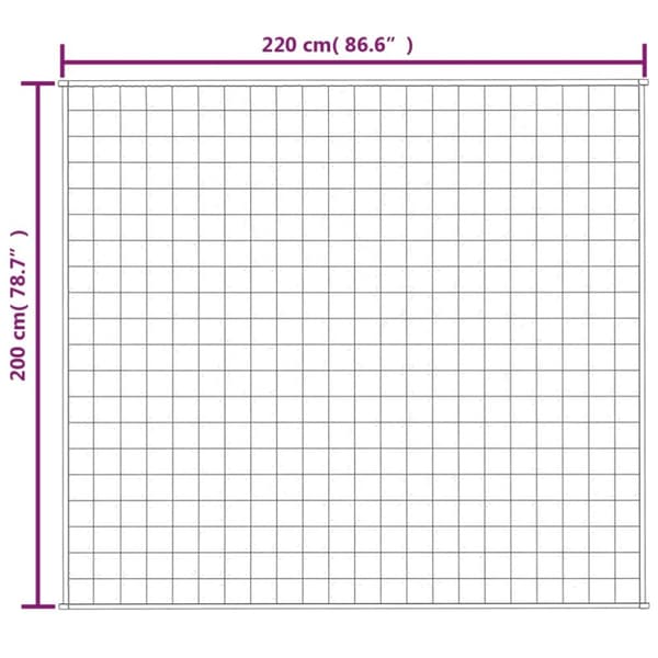 tyngdetæppe 200x220 cm 13 kg stof lys cremefarve