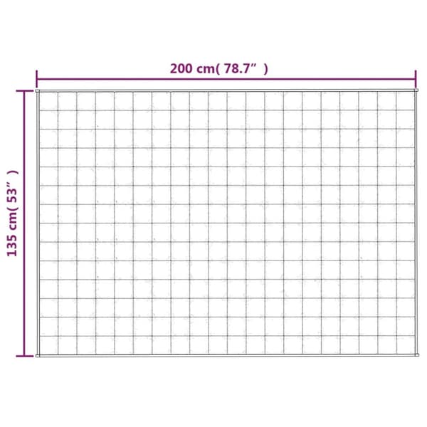 tyngdetæppe 135x200 cm 6 kg stof lys cremefarve