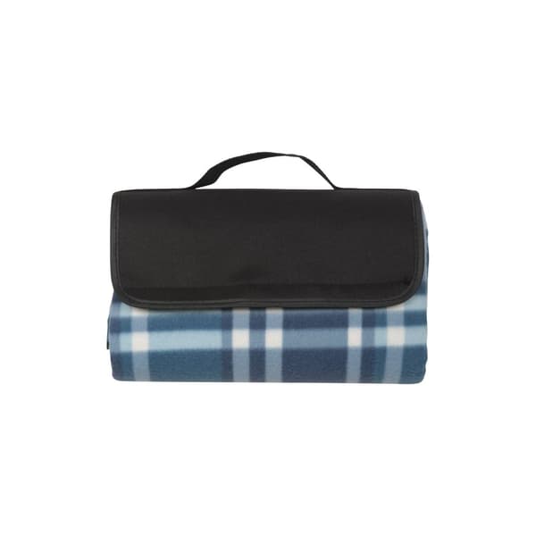 Mountain Warehouse Fleece Checked Picnic Mat Blue One Size