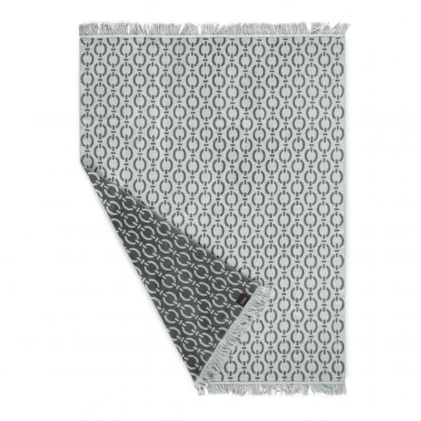 Bomuldstæppe LINK 150x200 sort