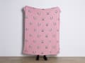 Miniatyrbilde 4 av 7: Pledd Rosa Bomull 130 x 170 cm Pandamotiv Moderne design Sengeteppe Barnepledd Barnerom Soverom