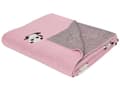 Miniatyrbilde 1 av 7: Pledd Rosa Bomull 130 x 170 cm Pandamotiv Moderne design Sengeteppe Barnepledd Barnerom Soverom