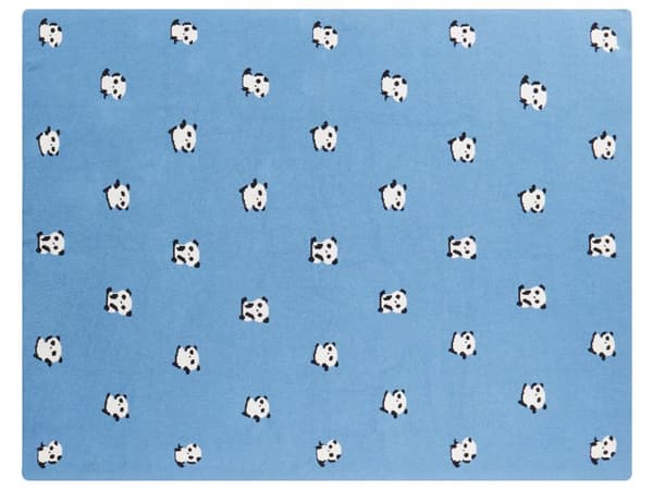 Pledd Blå Bomull 130 x 170 cm Pandamotiv Moderne design Sengeteppe Barnepledd Barnerom Soverom