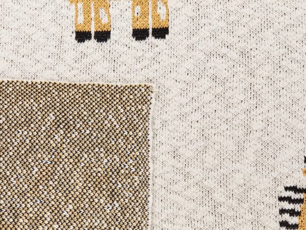 Plaid Beige Gul Bomuld 130 x 170 cm Blød Hyggetæppe til Sofa Moderne Bølge Mønster Varm Bomuldstæppe Design Skandinavisk Senge Plaid