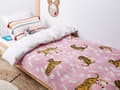 Miniatyrbild 2 av 7: Barnfilt Rosa Bomull 130 x 180 cm Sängfilt Mysigt Tigermönster Sovrum Barnrum Modern Design