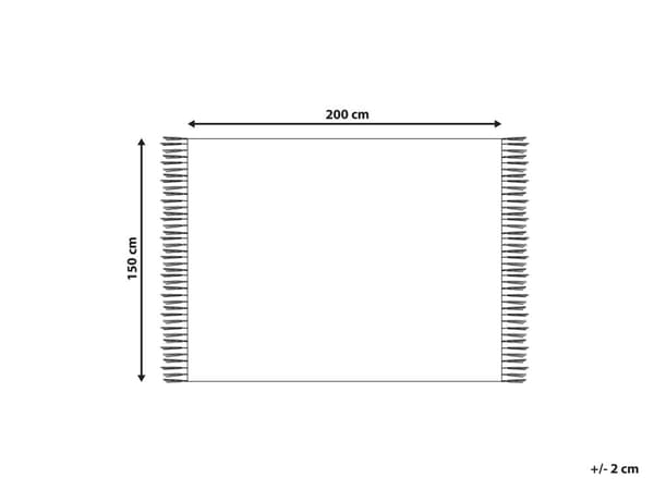 Torkkupeitto beige laivastonsininen 150 x 200 cm puuvilla hapsut geometrinen kuvio moderni