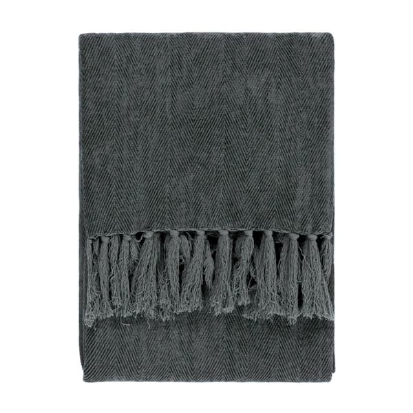 Yard Harri Herringbone Fringe Throw