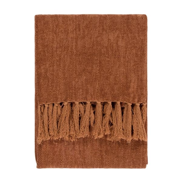Yard Harri Herringbone Fringe Throw