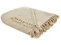Miniatyrbilde 1 av 5: Pledd Beige 220 x 240 cm Håndvevd Pledd med Dusker