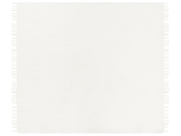 Pledd Off-white 220 x 240 cm Håndvevd Pledd med Dusker