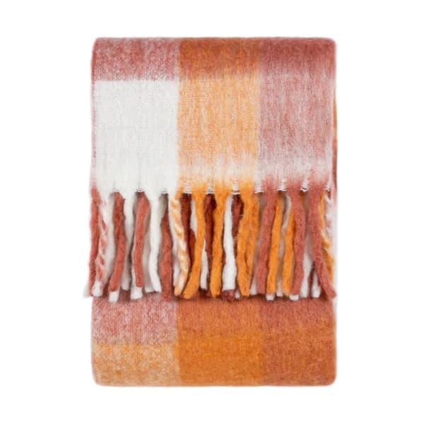 Furn Juno Faux Mohair Checked Throw