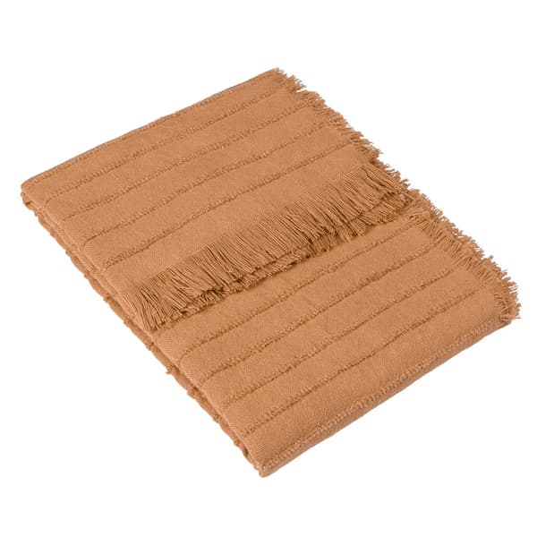 Furn Hazie Woven Linear Fringe Throw