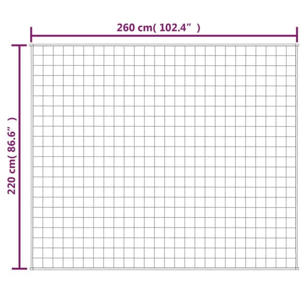 tyngdetæppe 220x260 cm 15 kg stof grå