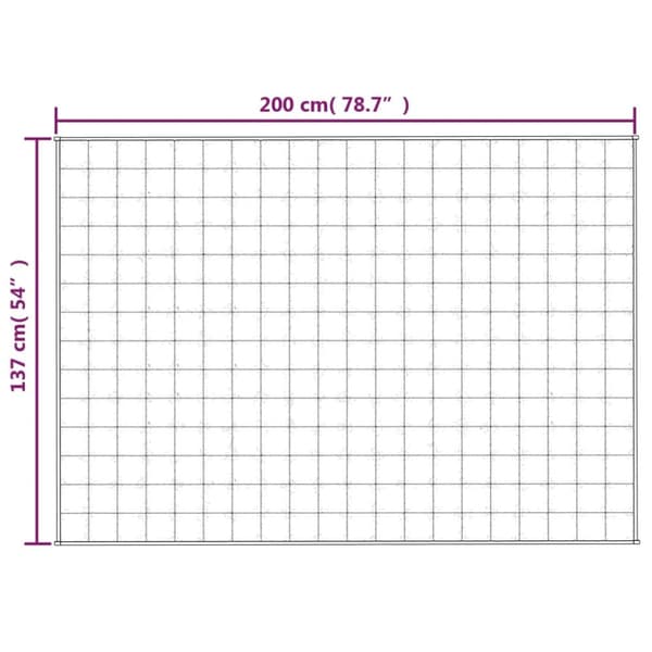 tyngdetæppe 137x200 cm 6 kg stof lys cremefarve