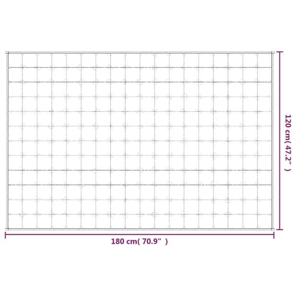tyngdetæppe 120x180 cm 9 kg stof lys cremefarve