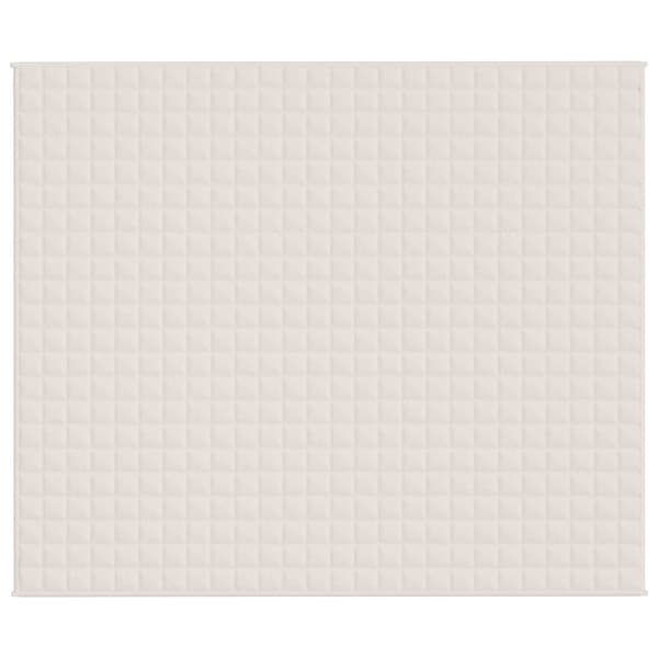 tyngdetæppe 220x260 cm 11 kg stof lys cremefarve