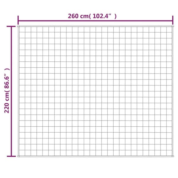 tyngdetæppe 220x260 cm 11 kg stof lys cremefarve