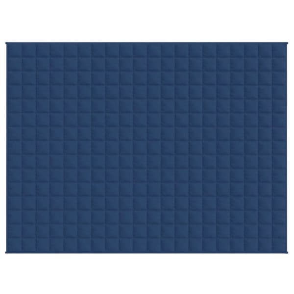 tyngdetæppe 150x200 cm 11 kg stof blå