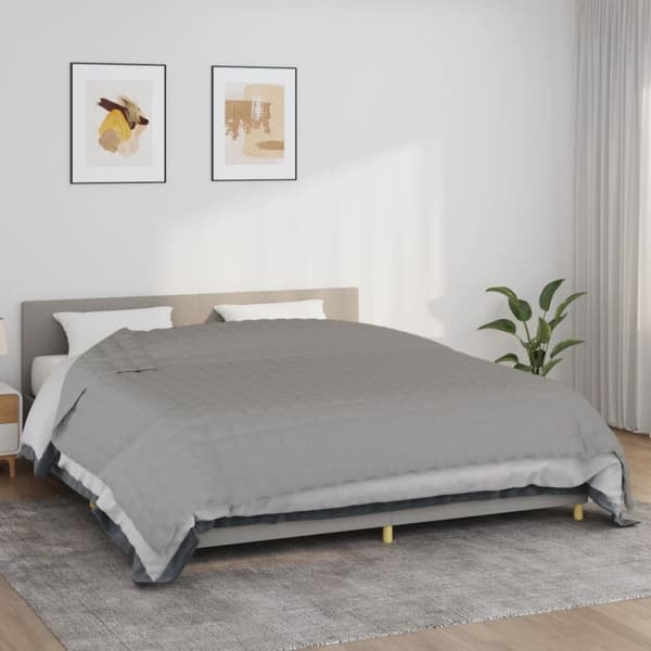 tyngdetæppe 220x260 cm 11 kg stof grå