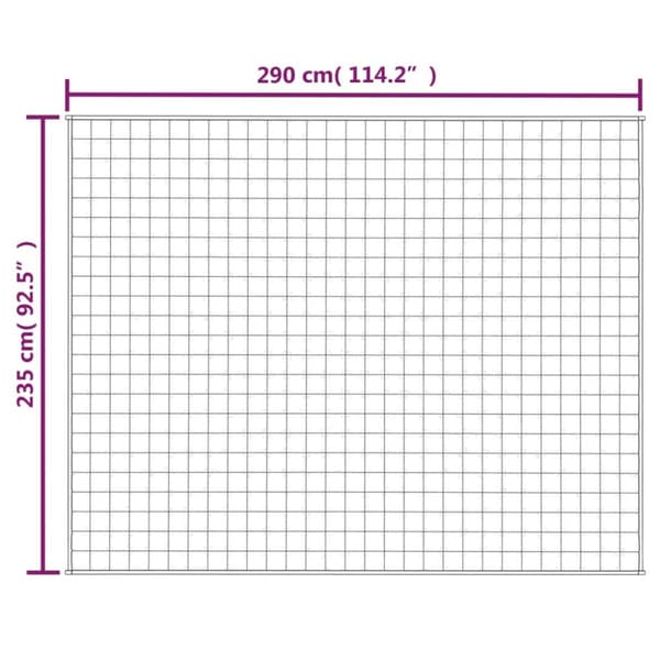 tyngdetæppe 235x290 cm 15 kg stof grå