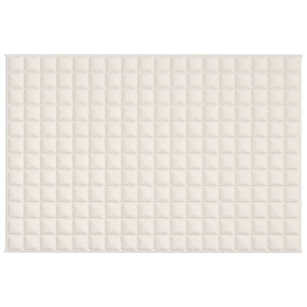 tyngdetæppe 120x180 cm 5 kg stof lys cremefarve