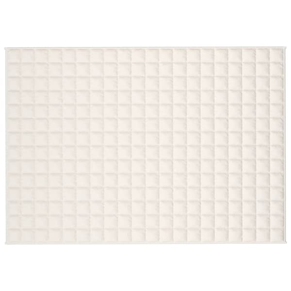 tyngdetæppe 138x200 cm 10 kg stof lys cremefarve