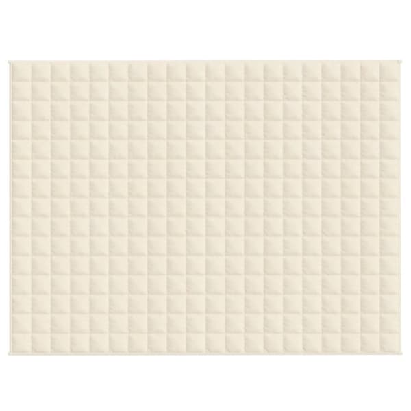 tyngdetæppe 150x200 cm 11 kg stof lys cremefarve