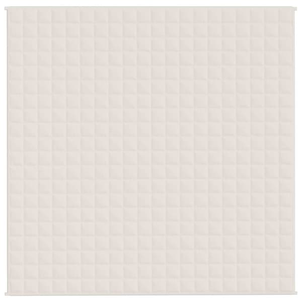 tyngdetæppe 200x200 cm 9 kg stof lys cremefarve