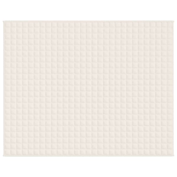 tyngdetæppe 235x290 cm 15 kg stof lys cremefarve
