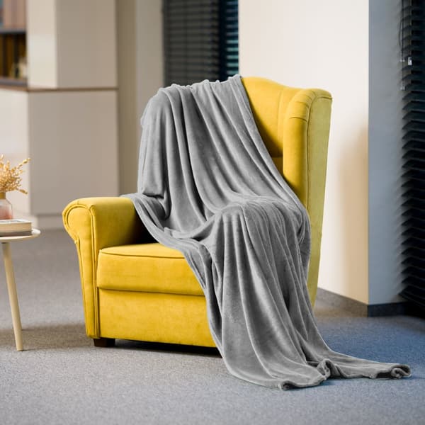 Fleece tæppe 200x220 cm TEESA - grå