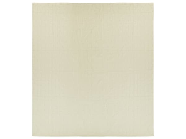 Sengetæppe i beige bomuld 220 x 200 cm broderet mønster dekorativt soveværelse