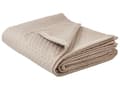 Miniatyrbillede 1 af 5: Sengetæppe Taupe Polyesterstof 200 x 220 cm Præget mønster Dekorativt sengetøj Klassisk design Soveværelse