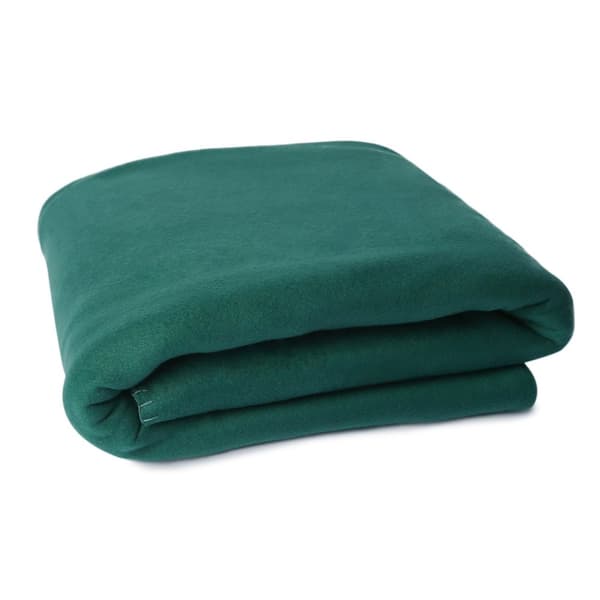 LUKKA fleece tæppe/mørkegrøn/150x200