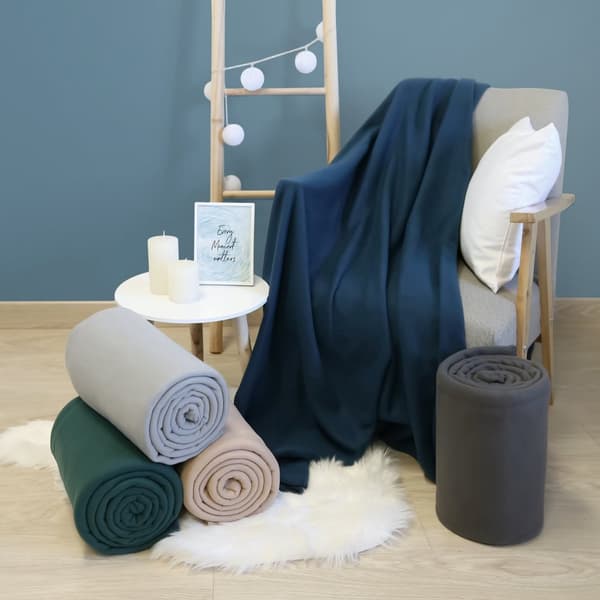 LUKKA fleece tæppe/beige/150x200